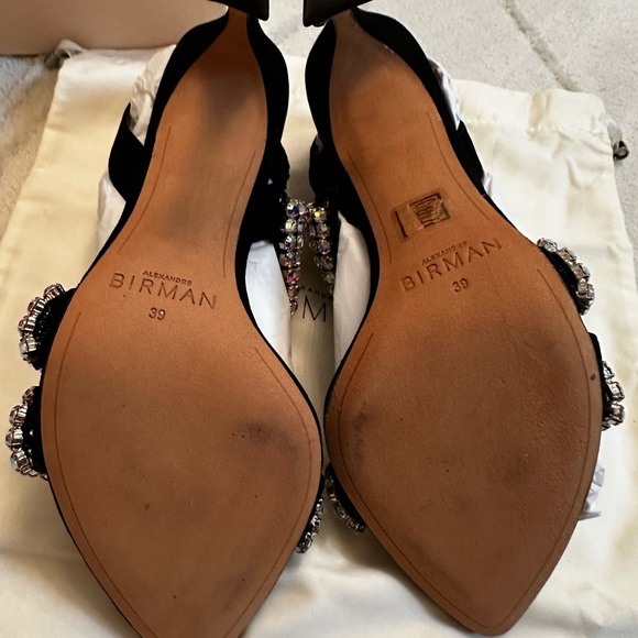 Alexandre Birman 39 Alanis Embellished Suede Slingback Sandals - Picture 8 of 15